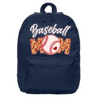 Cute Stylish Leopard Print Baseball Mom 16 in Basic Backpack