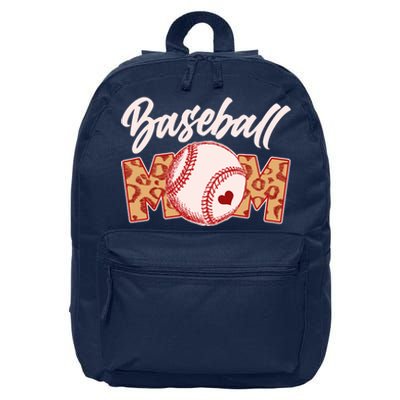 Cute Stylish Leopard Print Baseball Mom 16 in Basic Backpack