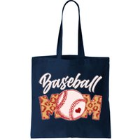 Cute Stylish Leopard Print Baseball Mom Tote Bag