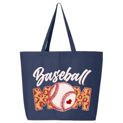 Cute Stylish Leopard Print Baseball Mom 25L Jumbo Tote