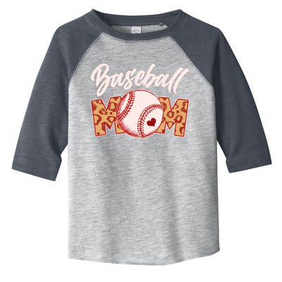 Cute Stylish Leopard Print Baseball Mom Toddler Fine Jersey T-Shirt