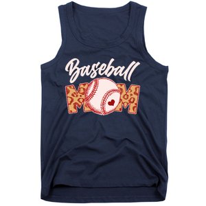 Cute Stylish Leopard Print Baseball Mom Tank Top