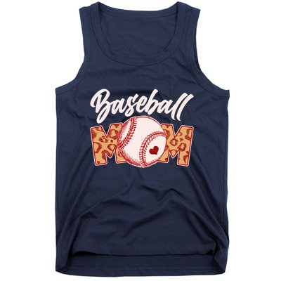 Cute Stylish Leopard Print Baseball Mom Tank Top