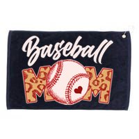 Cute Stylish Leopard Print Baseball Mom Grommeted Golf Towel