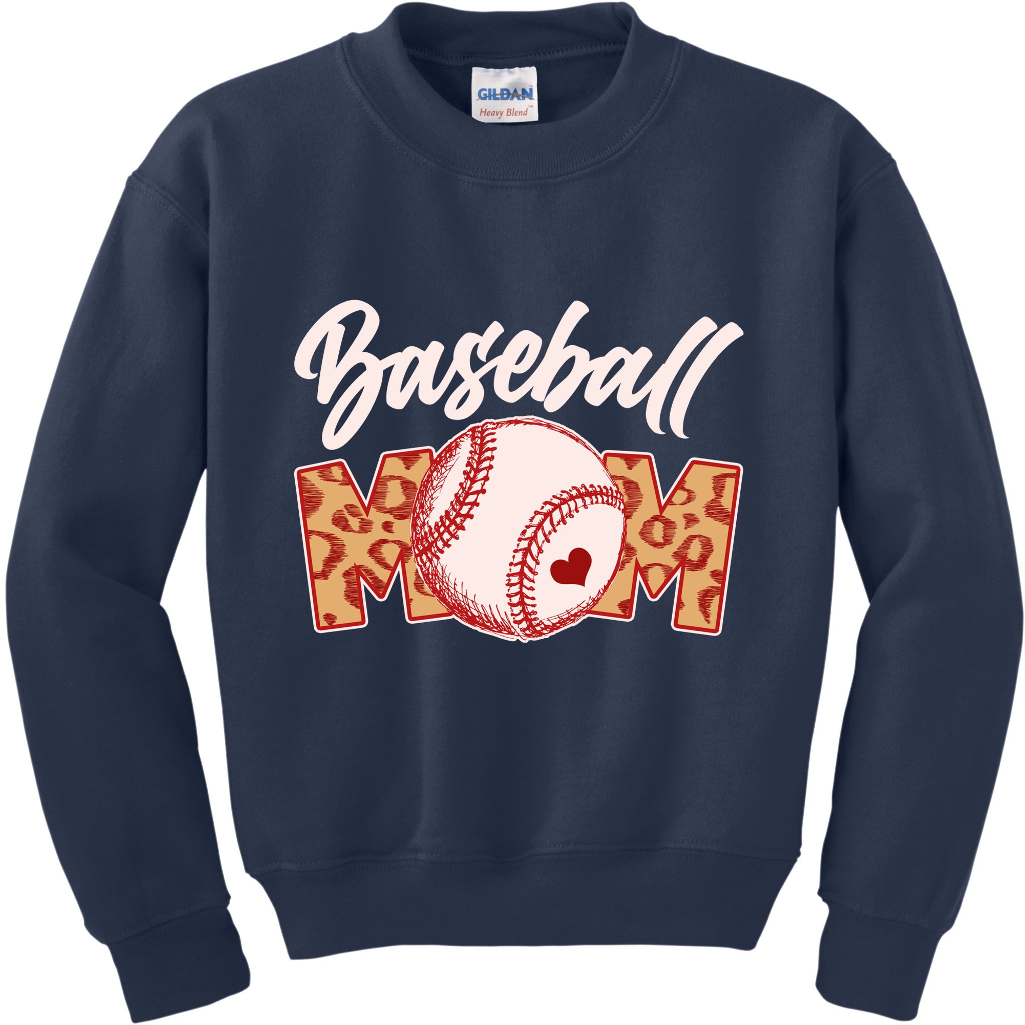 Cute Stylish Leopard Print Baseball Mom Kids Sweatshirt