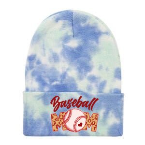 Cute Stylish Leopard Print Baseball Mom Tie Dye 12in Knit Beanie