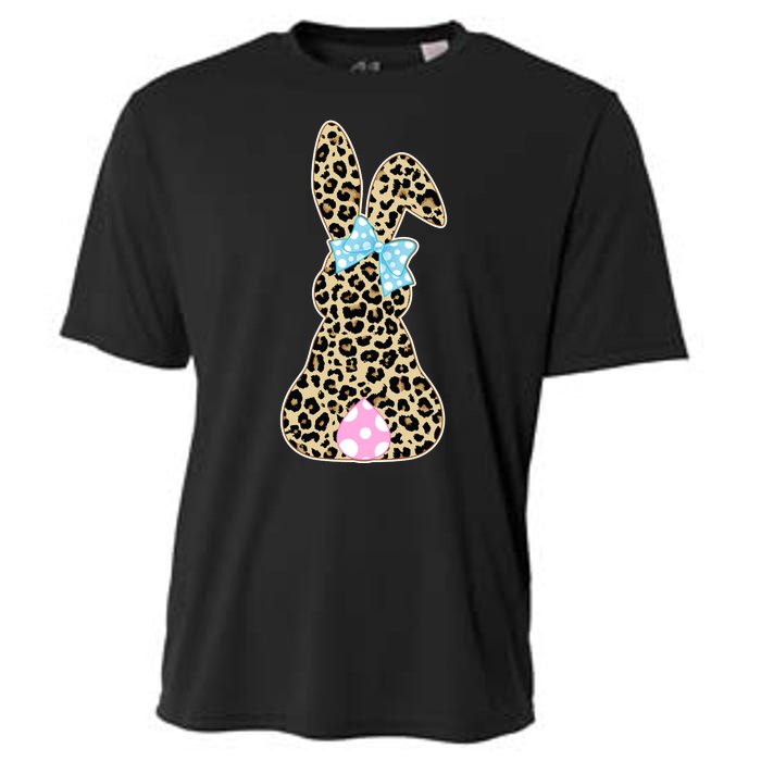 Cute Stylish Leopard Print Easter Bunny Cooling Performance Crew T-Shirt