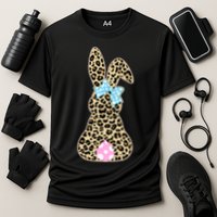 Cute Stylish Leopard Print Easter Bunny Performance Shirt