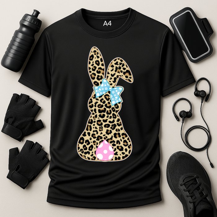 Cute Stylish Leopard Print Easter Bunny Performance Shirt