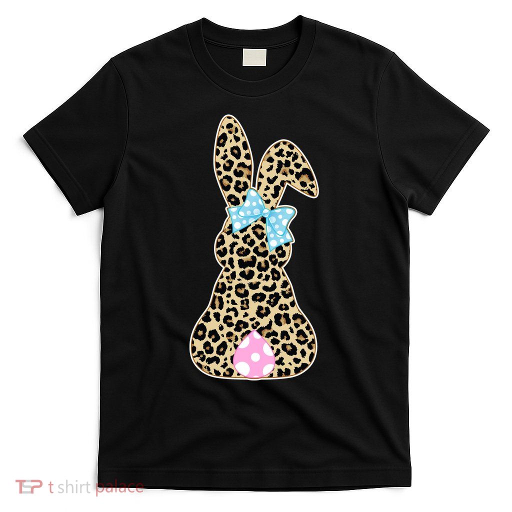 Cute Stylish Leopard Print Easter Bunny T-Shirt