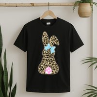 Cute Stylish Leopard Print Easter Bunny T-Shirt