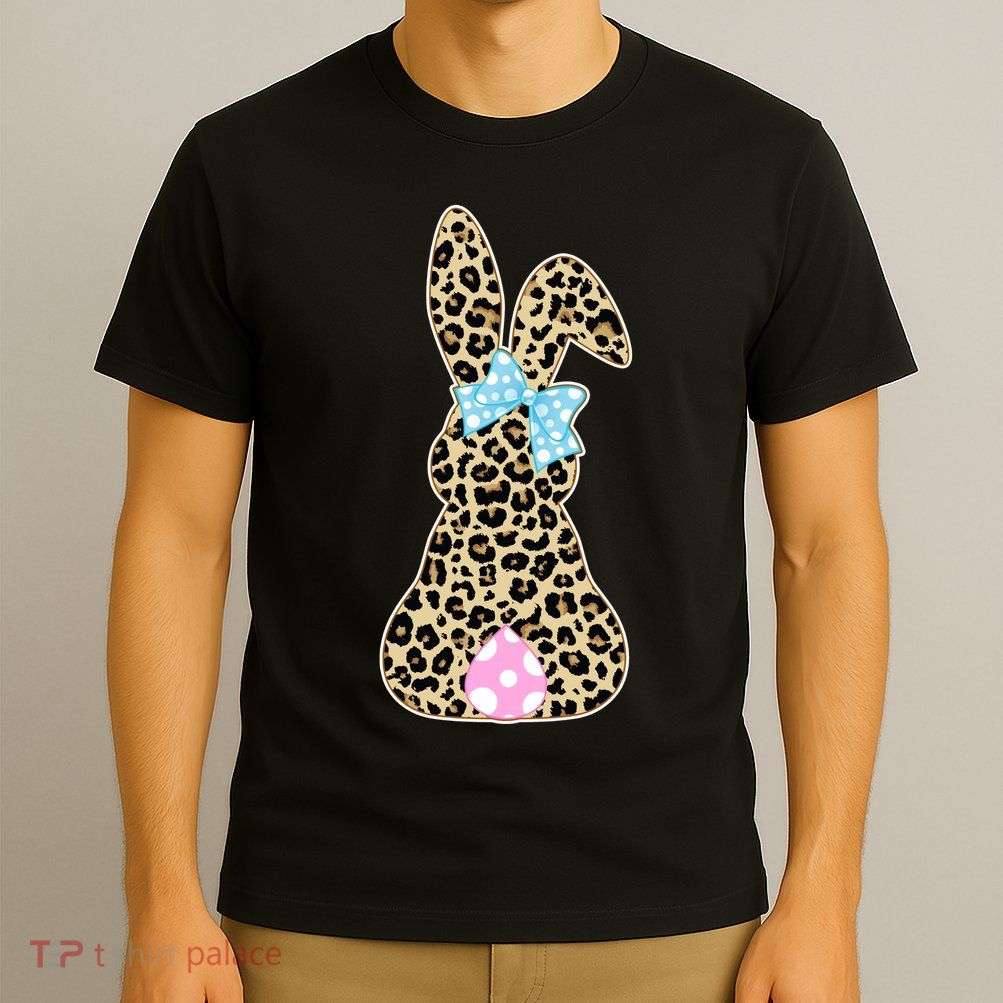 Cute Stylish Leopard Print Easter Bunny T-Shirt