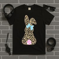 Cute Stylish Leopard Print Easter Bunny T-Shirt