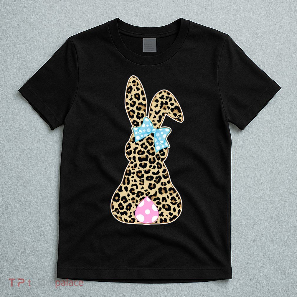 Cute Stylish Leopard Print Easter Bunny T-Shirt