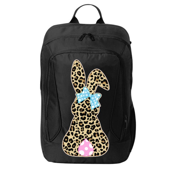 Cute Stylish Leopard Print Easter Bunny City Backpack