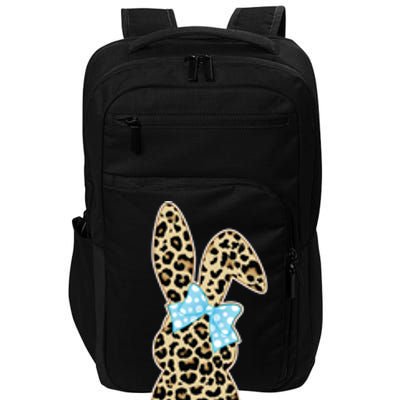 Cute Stylish Leopard Print Easter Bunny Impact Tech Backpack