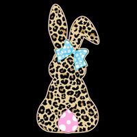Cute Stylish Leopard Print Easter Bunny Backpack