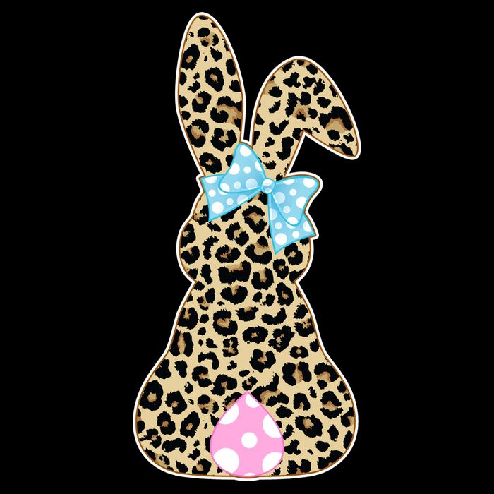 Cute Stylish Leopard Print Easter Bunny Backpack