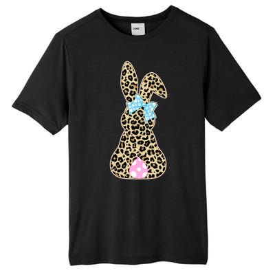 Cute Stylish Leopard Print Easter Bunny Tall Fusion ChromaSoft Performance T-Shirt