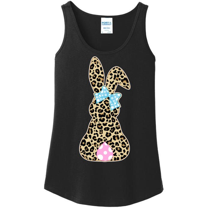 Cute Stylish Leopard Print Easter Bunny Ladies Essential Tank