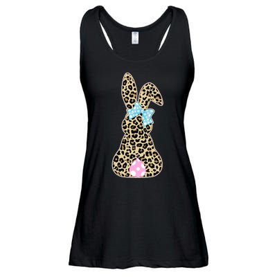 Cute Stylish Leopard Print Easter Bunny Ladies Essential Flowy Tank