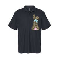 Cute Stylish Leopard Print Easter Bunny Softstyle Adult Sport Polo