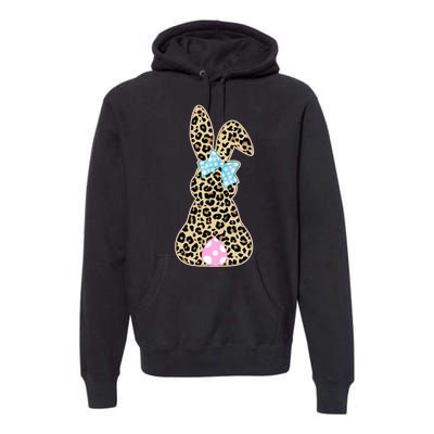 Cute Stylish Leopard Print Easter Bunny Premium Hoodie