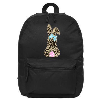 Cute Stylish Leopard Print Easter Bunny 16 in Basic Backpack