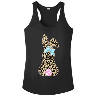 Cute Stylish Leopard Print Easter Bunny Ladies PosiCharge Competitor Racerback Tank
