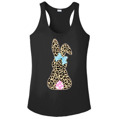 Cute Stylish Leopard Print Easter Bunny Ladies PosiCharge Competitor Racerback Tank