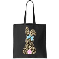 Cute Stylish Leopard Print Easter Bunny Tote Bag