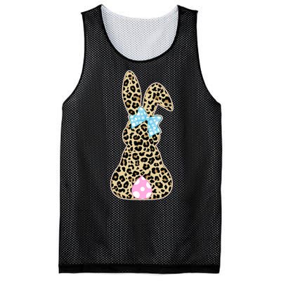 Cute Stylish Leopard Print Easter Bunny Mesh Reversible Basketball Jersey Tank