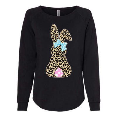 Cute Stylish Leopard Print Easter Bunny Womens California Wash Sweatshirt