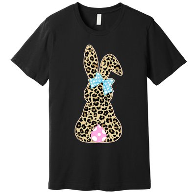 Cute Stylish Leopard Print Easter Bunny Premium T-Shirt