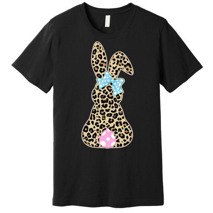 Cute Stylish Leopard Print Easter Bunny Premium T-Shirt