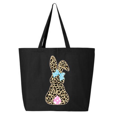 Cute Stylish Leopard Print Easter Bunny 25L Jumbo Tote