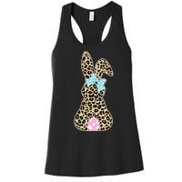 Cute Stylish Leopard Print Easter Bunny Women's Racerback Tank