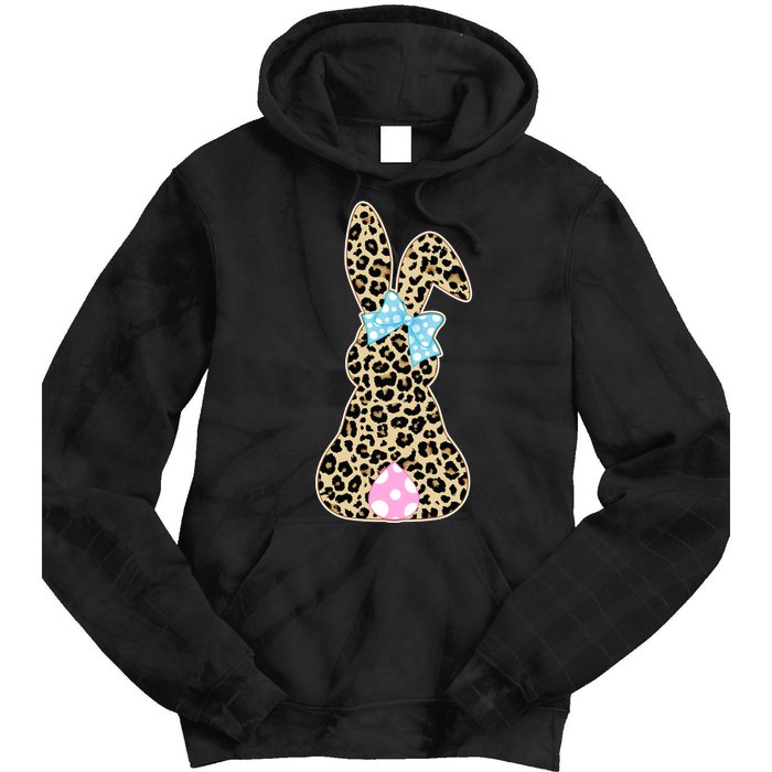 Cute Stylish Leopard Print Easter Bunny Tie Dye Hoodie