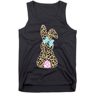 Cute Stylish Leopard Print Easter Bunny Tank Top