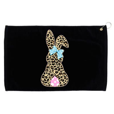 Cute Stylish Leopard Print Easter Bunny Grommeted Golf Towel