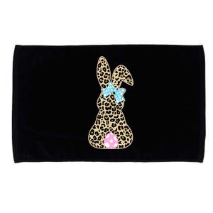 Cute Stylish Leopard Print Easter Bunny Microfiber Hand Towel