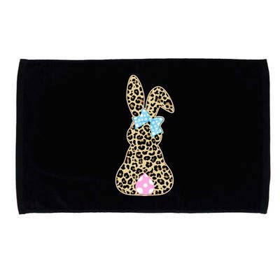 Cute Stylish Leopard Print Easter Bunny Microfiber Hand Towel