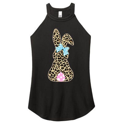 Cute Stylish Leopard Print Easter Bunny Women's Perfect Tri Rocker Tank