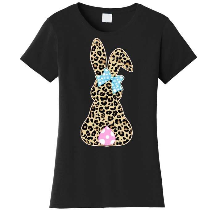 Cute Stylish Leopard Print Easter Bunny Women's T-Shirt