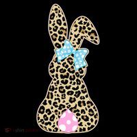 Cute Stylish Leopard Print Easter Bunny Womens T-Shirt