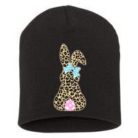 Cute Stylish Leopard Print Easter Bunny Short Acrylic Beanie