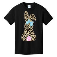 Cute Stylish Leopard Print Easter Bunny Kids T-Shirt