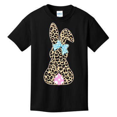 Cute Stylish Leopard Print Easter Bunny Kids T-Shirt