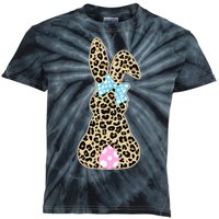 Cute Stylish Leopard Print Easter Bunny Kids Tie-Dye T-Shirt