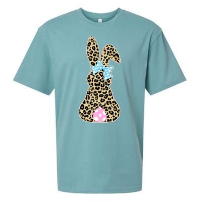 Cute Stylish Leopard Print Easter Bunny Sueded Cloud Jersey T-Shirt